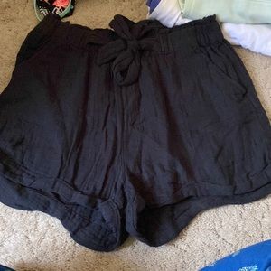 SO black romper shorts